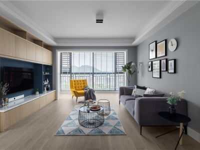 升华翡翠城现代北欧143平米四室两厅装修案例