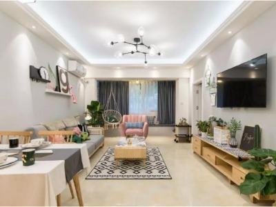 锦泉源二居86平北欧风格装修案例