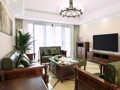 万科金色家园三居128方美式风格装修案例