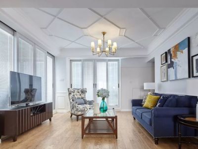 凯茵又一城三居室118平简欧风格装修案例