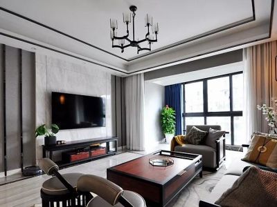 君华新城三居室128平方新中式风格装修案例