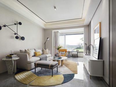 万科金域蓝湾二居89平方现代风格装修案例