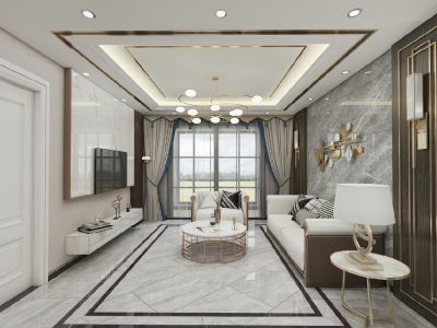 唯美品格140平米四居室现代轻奢装修案例