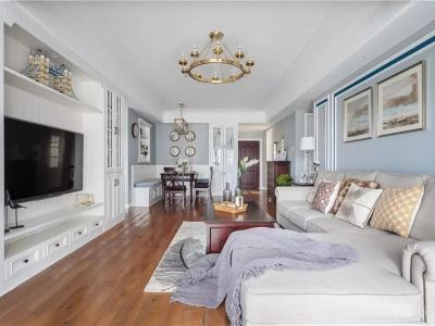 襄湾壹号130平米现代三居装修案例