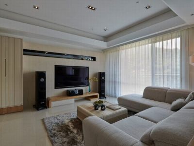 万科朗润园三居室109平方现代风格装修案例