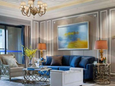 融创月湾首府三居室128平方现代风格装修案例