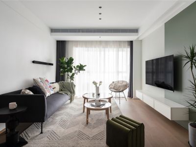 铂金苑北欧风格105平米三居室装修案例