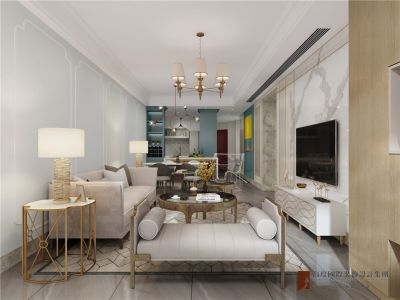 锦绣年华轻奢风格126平米三居室装修案例