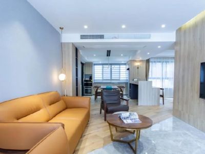 洪山名郡160平四居室现代简约风格装修案例