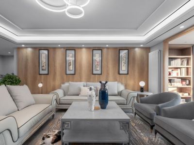 融创东城首府四居室138平方现代风格装修案例