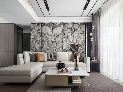 鑫龙源花园现代风格116平米三居室装修案例