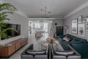 [南京尚层装饰]130平现代轻奢风格装修，硬装简洁，软装华丽