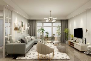 [成都雅兴装饰]90㎡三居室北欧风，温馨而舒适