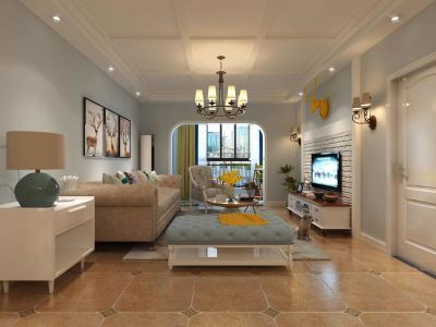 金科中央公园125㎡简美风格三居室装修案例