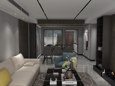 华商清水湾138平米现代三居室装修案例