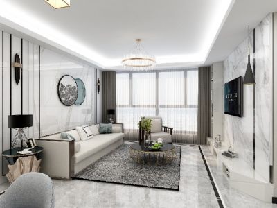 森林湾120平米现代中式三居装修案例