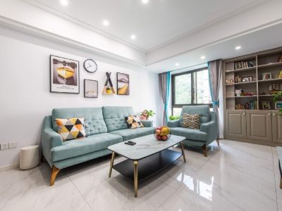 鸿通·翡翠城简约风格138平米三居室装修设计图案例