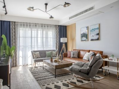 阳光·西山秘境北欧风格135平米三居室装修效果图片欣赏