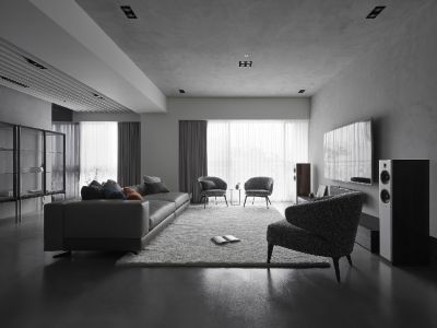 时代锦城现代风格125平米二居室装修效果图案例