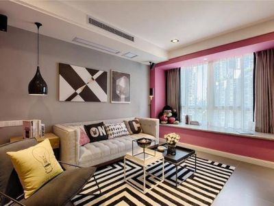 保利西山林语105平二居室现代风格装修案例