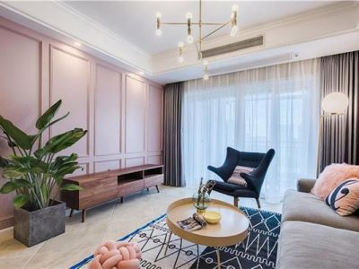 亿达国际新城112平三居室现代风格装修案例