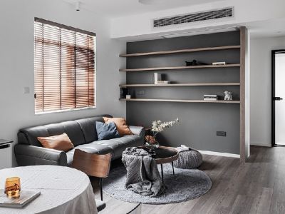 远达·凤栖大院简约风格116平米二居室装修效果图案例