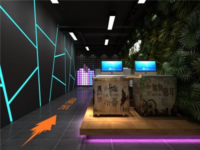 网咖北欧风格450平米装修案例