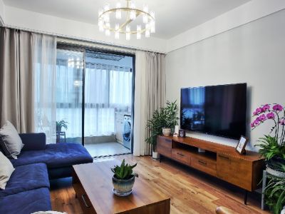 中弘广场88平二居室混搭风格装修案例