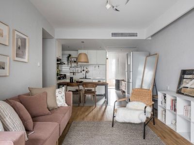 洪山名郡89平二居室北欧极简风格装修案例