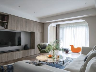 安德街小区三居108方现代风格装修案例