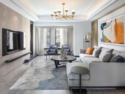 中梁·御景苑现代风格150平米三居室装修效果图案例