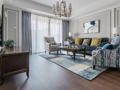 雨润新城紫薇园110平米三居美式装修案例