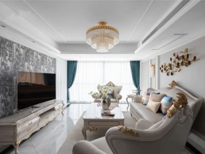 弘润园142平米欧式三居室装修案例