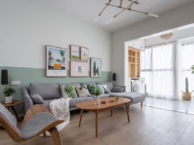 金域华庭115平米二居室北欧风装修案例