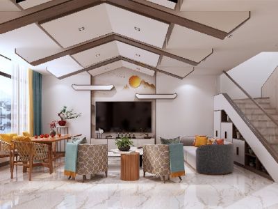 福天·中央公馆现代风格别墅装修案例