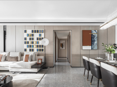 东方美地三期106平三居现代简约装修案例