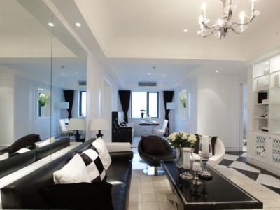 华侨城运河湾102平米三室两厅简约风格装修案例