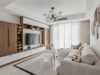 龙城新居120㎡三居室北欧风格装修案例