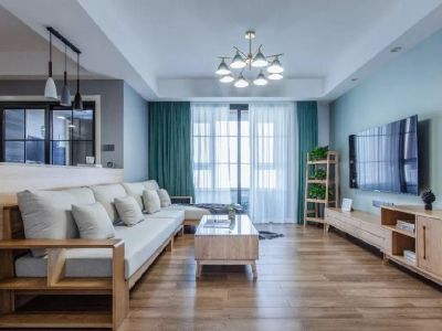 居然小区118平三居室北欧极简风格装修案例