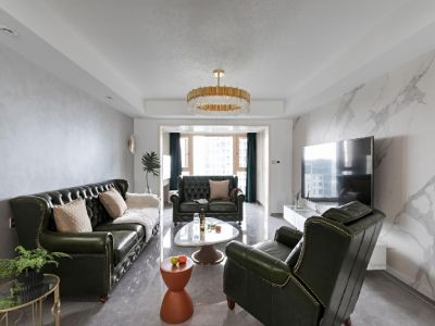 金洋紫金东郡110平米现代简约三居装修案例