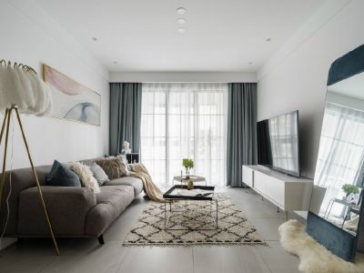 辰兴优山美郡85㎡二居室北欧风格装修案例