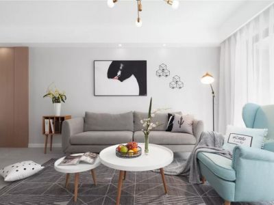 恒大雅苑三居室115平方北欧风格装修案例