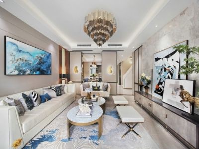 锦绣华城三居室108平现代风格装修案例