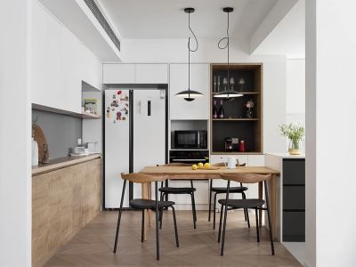 千禧学府苑112㎡三居室极简风格装修案例