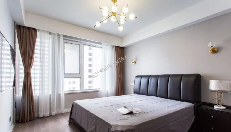 129平三居室现代简约风格卧室装修效果图