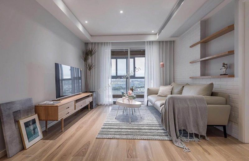 93㎡三居室北欧风格客厅装修效果图