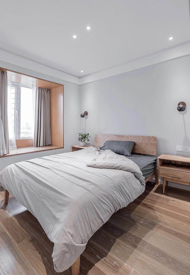 93㎡三居室北欧风格卧室装修效果图