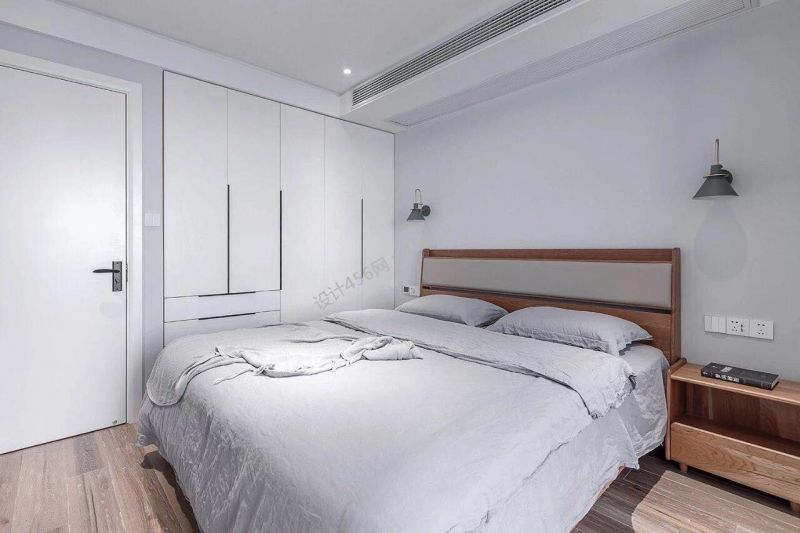 93㎡三居室北欧风格卧室吊顶装修效果图