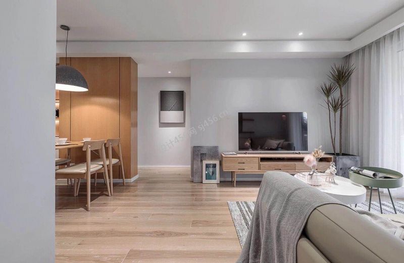 93㎡三居室北欧风格走廊装修效果图