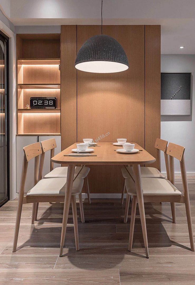 93㎡三居室北欧风格餐厅装修效果图